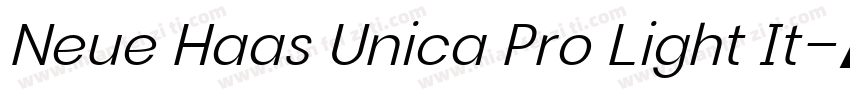 Neue Haas Unica Pro Light It字体转换